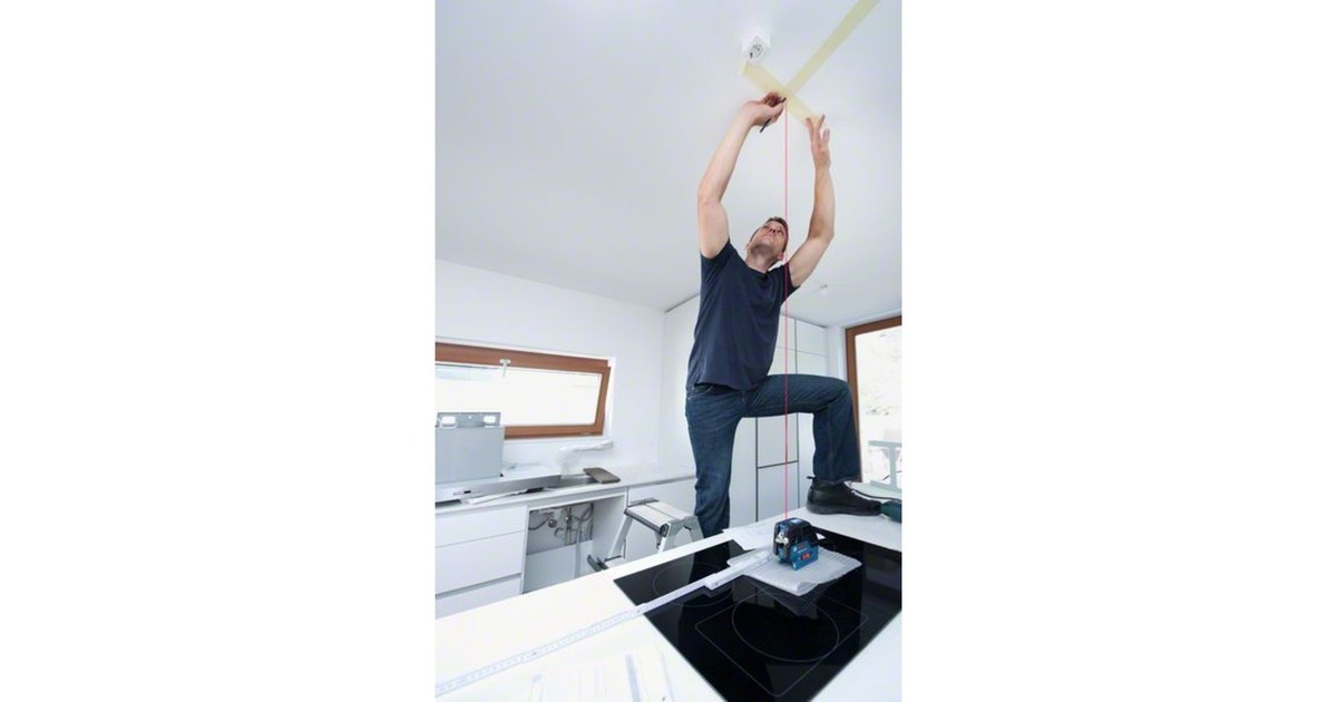 Bosch Kombilaser GCL 25 Professional+ BS150 Professional, Kreuzlinienlaser(blau/schwarz, Schutztasche)