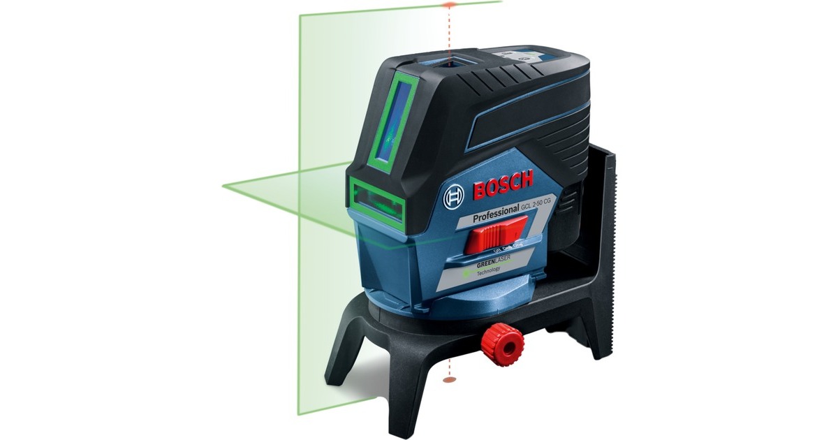 Bosch Kombilaser GCL 2-50 CG Professional + RM2, Kreuzlinienlaser(blau/schwarz, L-BOXX, mit Halterung)