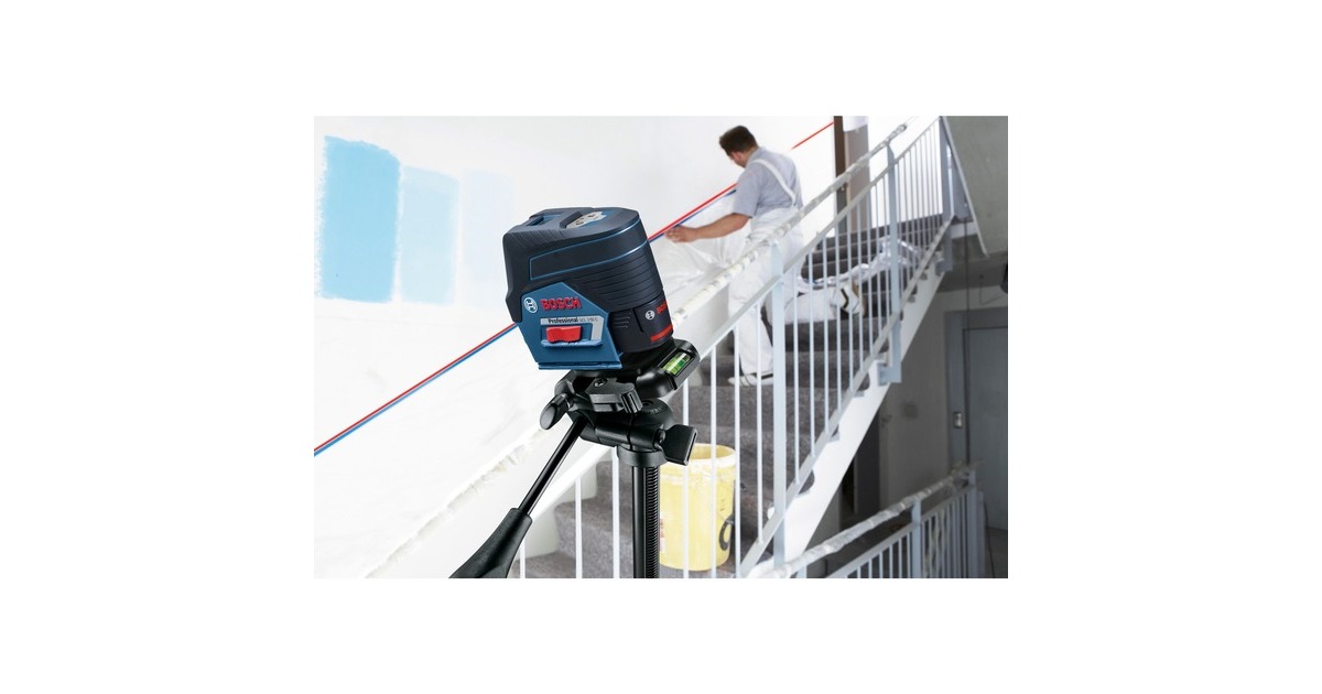 Bosch Kombilaser GCL 2-50 C Professional + RM2 (LBR), Kreuzlinienlaser(blau/schwarz, rote Laserlinien, mit Halterung)