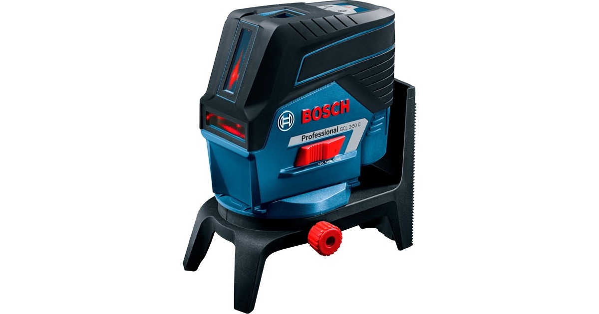 Bosch Kombilaser GCL 2-50 C Professional + RM2 + BT150, Kreuzlinienlaser(blau/schwarz, rote Laserlinien, mit Halterung und Stativ)