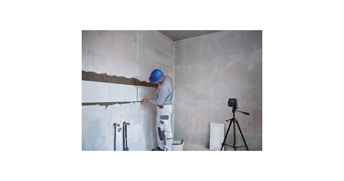 Bosch Kombilaser GCL 2-50 G Professional, mit TRIPOD, Kreuzlinienlaser(blau/schwarz, grüne Laserlinien, mit Halterung RM10 Professional)