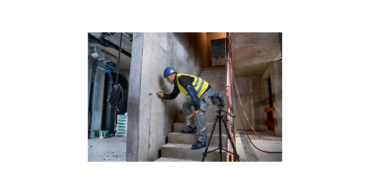Bosch Kombilaser GCL 2-50 G Professional, mit TRIPOD, Kreuzlinienlaser(blau/schwarz, grüne Laserlinien, mit Halterung RM10 Professional)