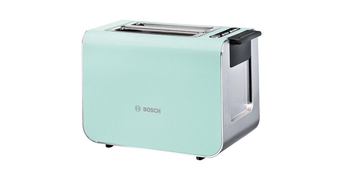 Bosch Kompakt-Toaster Styline TAT8612(türkis/silber, 860 Watt, für 2 Scheiben Toast) Bosch Kompakt-Toaster Styline TAT8612(türkis/silber, 860 Watt, für 2 Scheiben Toast)