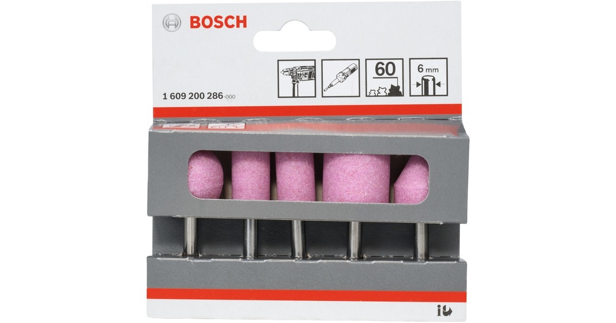 Bosch Korund Schleifstift-Satz 6mm, 5-teilig