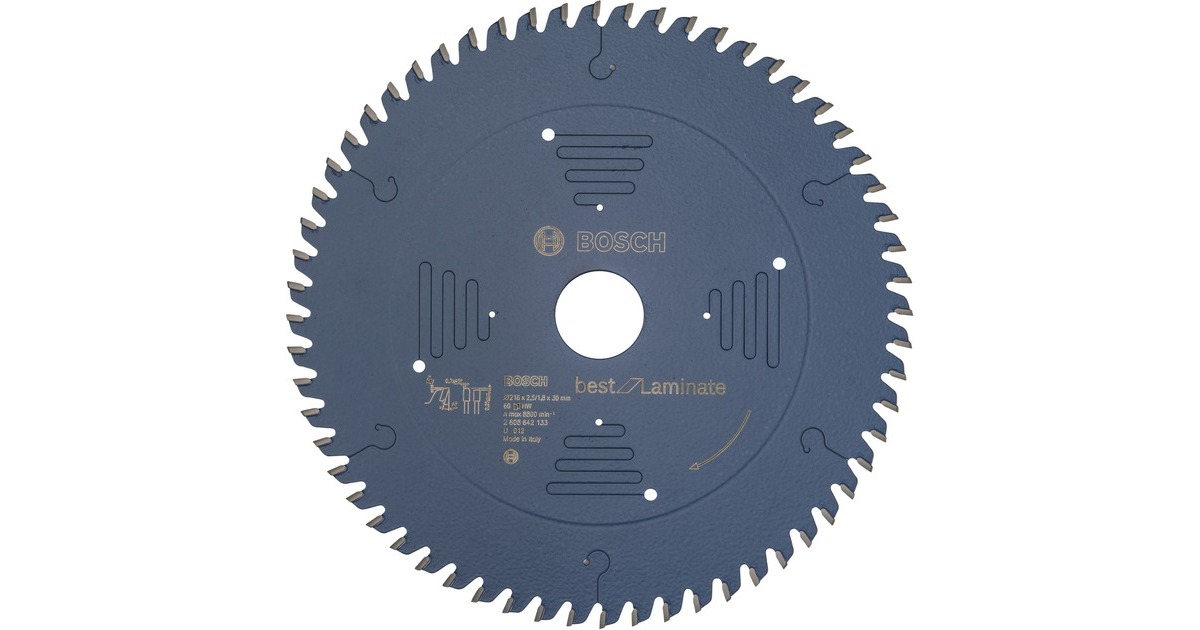 Bosch Kreissägeblatt Best for Laminate, Ø 216mm, 60Z(Bohrung 30mm, für Kapp- & Gehrungssägen)
