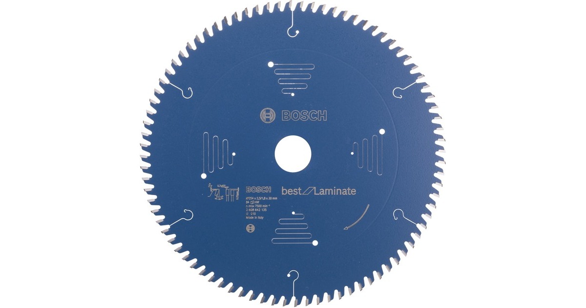 Bosch Kreissägeblatt Best for Laminate, Ø 254mm, 84Z(Bohrung 30mm, für Kapp- & Gehrungssägen)