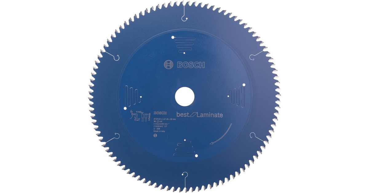 Bosch Kreissägeblatt Best for Laminate, Ø 305mm, 96Z(Bohrung 30mm, für Kapp- & Gehrungssägen)