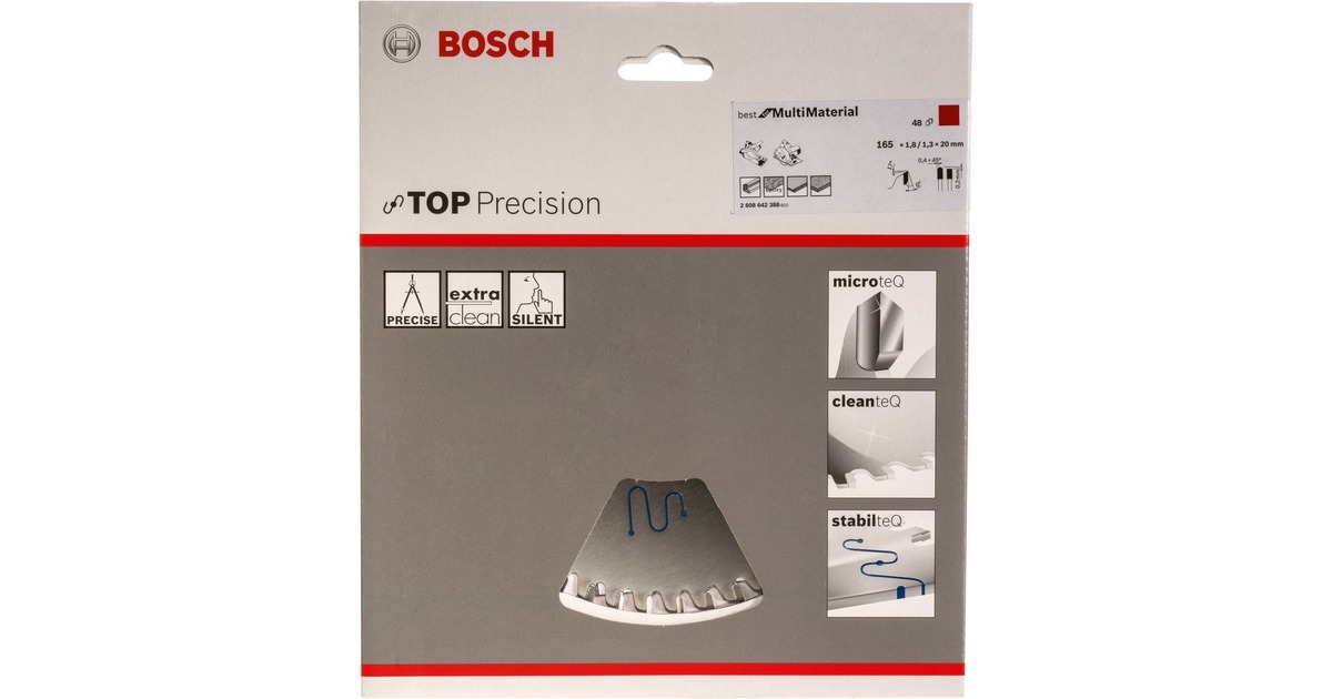 Bosch Kreissägeblatt Best for Multi Material, Ø 165mm, 48Z(Bohrung 20mm, für Handkreissägen)