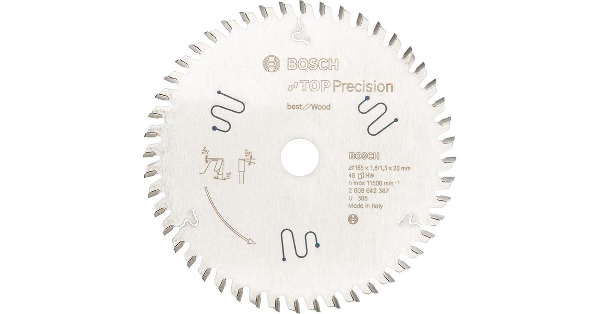 Bosch Kreissägeblatt Best for Multi Material, Ø 165mm, 56Z(Bohrung 20mm, für Handkreissägen)