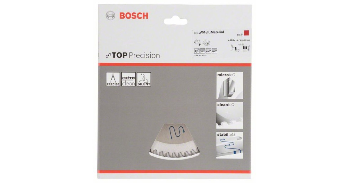 Bosch Kreissägeblatt Best for Multi Material, Ø 165mm, 56Z(Bohrung 20mm, für Handkreissägen)