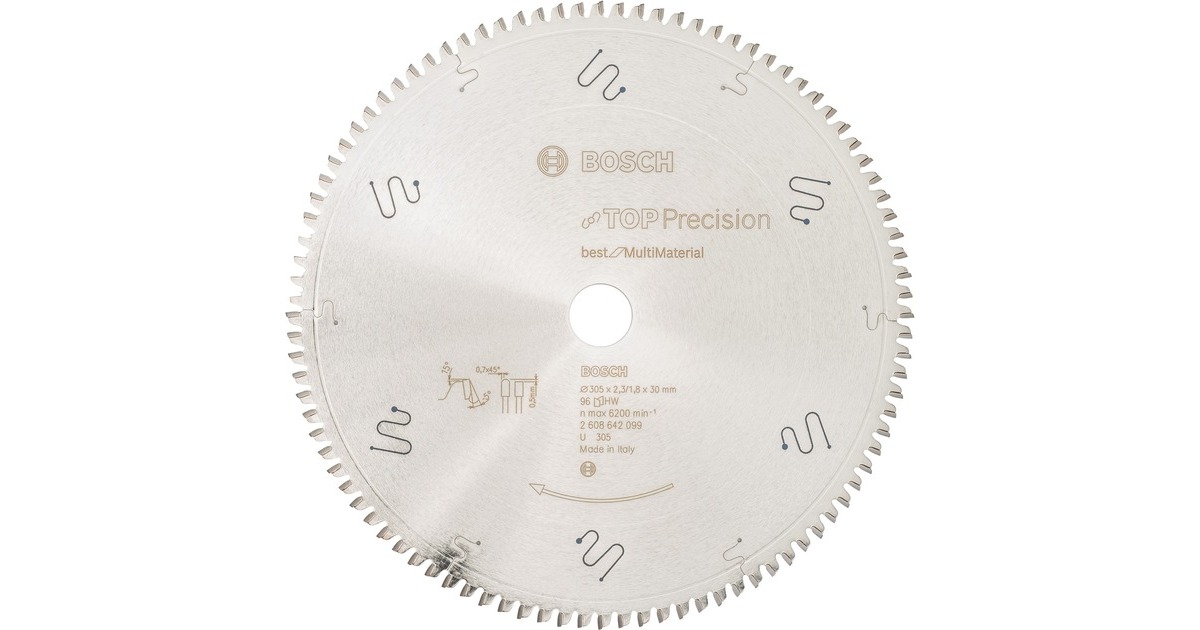 Bosch Kreissägeblatt Best for Multi Material, Ø 305mm, 96Z(Bohrung 30mm, für Kapp- & Gehrungssägen)