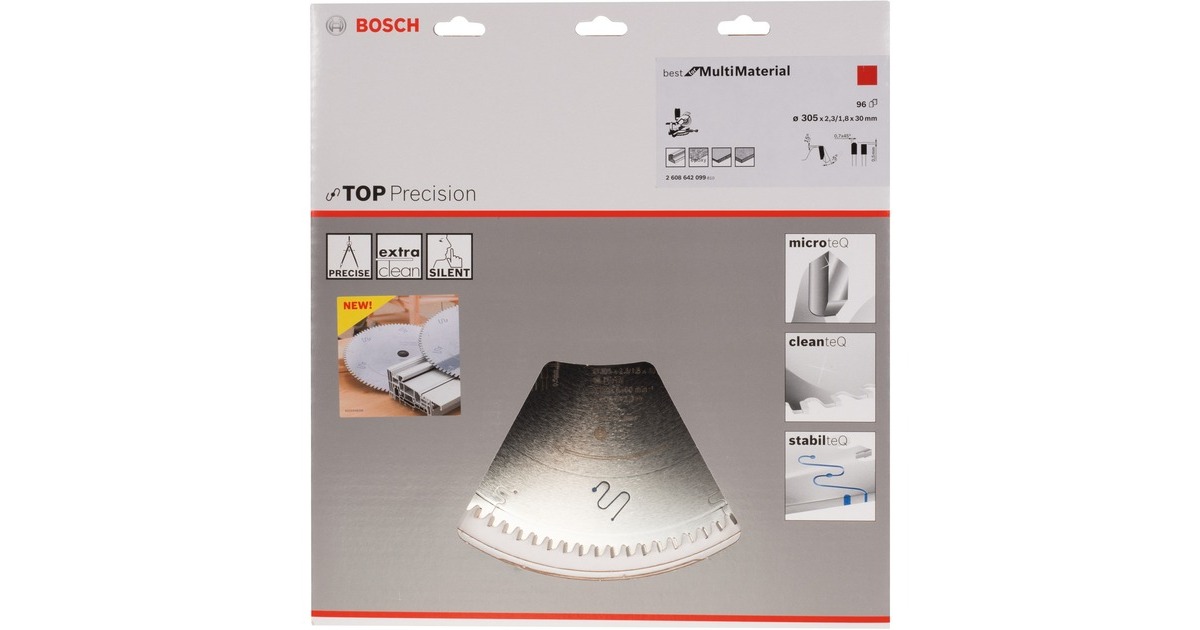 Bosch Kreissägeblatt Best for Multi Material, Ø 305mm, 96Z(Bohrung 30mm, für Kapp- & Gehrungssägen)