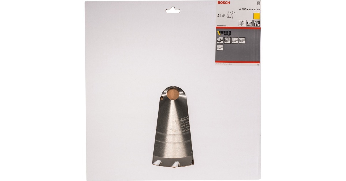 Bosch Kreissägeblatt Construct Wood, Ø 350mm, 24Z(Bohrung 30mm, für Tischkreissägen)