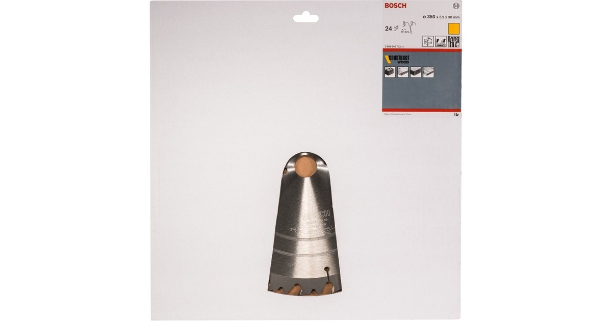 Bosch Kreissägeblatt Construct Wood, Ø 350mm, 24Z(Bohrung 30mm, für Tischkreissägen)