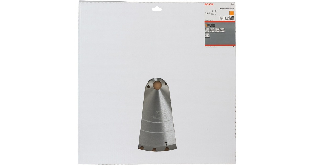 Bosch Kreissägeblatt Construct Wood, Ø 450mm, 32Z(Bohrung 30mm, für Tischkreissägen)