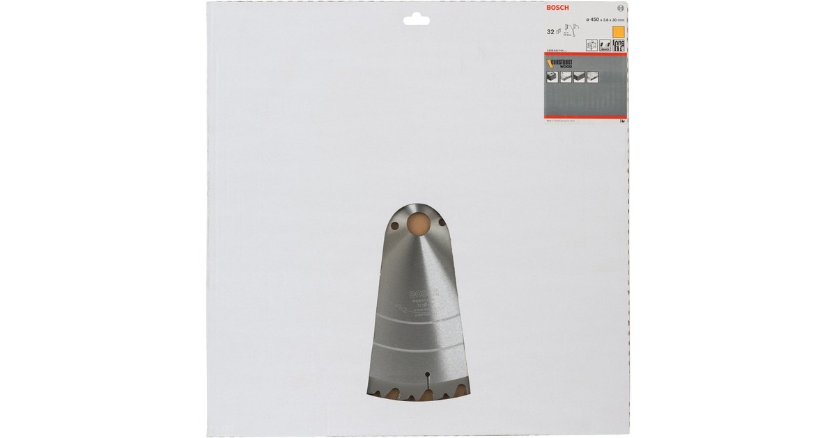 Bosch Kreissägeblatt Construct Wood, Ø 450mm, 32Z(Bohrung 30mm, für Tischkreissägen)