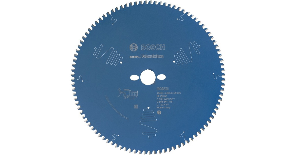 Bosch Kreissägeblatt Expert for Aluminium, Ø 305mm, 96Z(Bohrung 30mm, für Kapp- & Gehrungssägen)