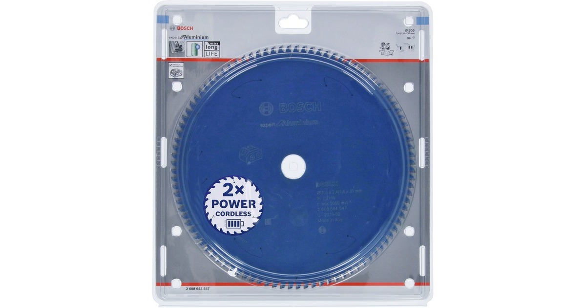 Bosch Kreissägeblatt Expert for Aluminium, Ø 305mm, 96Z(Bohrung 30mm, für Akku-Kappsägen)