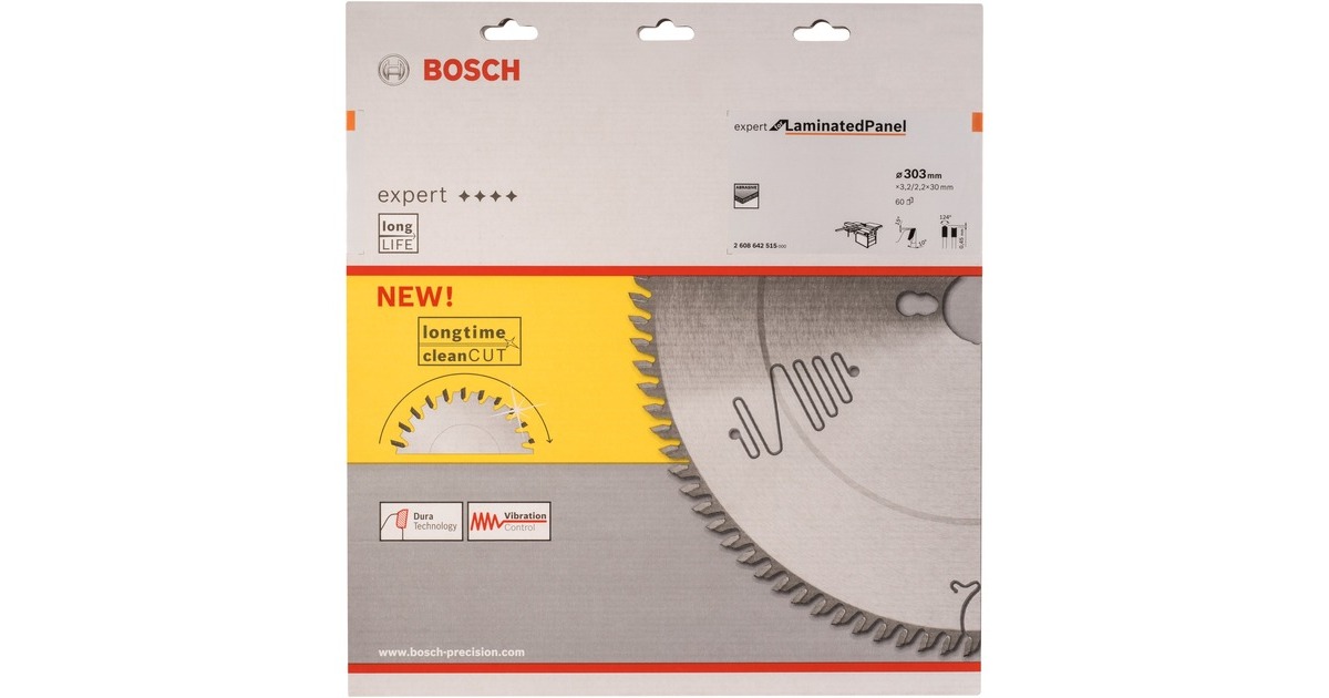 Bosch Kreissägeblatt Expert for Laminated Panel, Ø 303mm, 60Z(Bohrung 30mm, für Tischsägen)