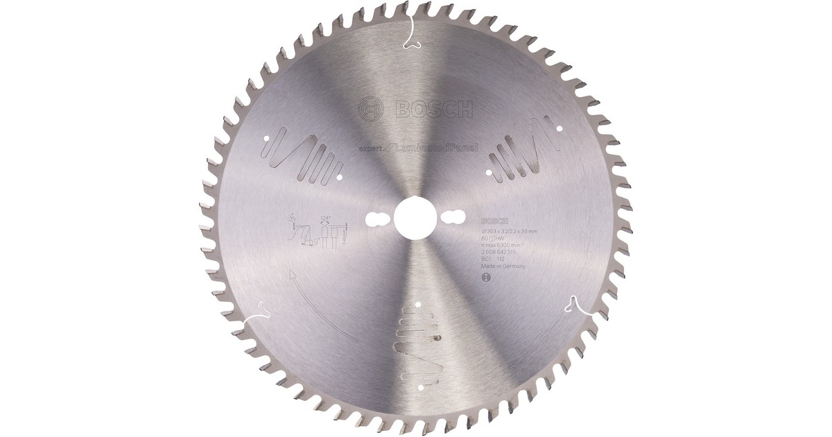 Bosch Kreissägeblatt Expert for Laminated Panel, Ø 303mm, 60Z(Bohrung 30mm, für Tischsägen)