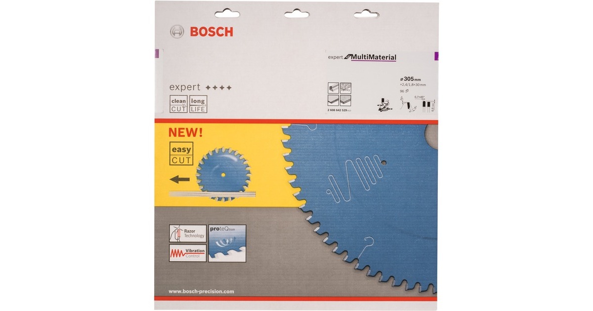 Bosch Kreissägeblatt Expert for Multi Material, Ø 305mm, 96Z(Bohrung 30mm, für Kapp- & Gehrungssägen)