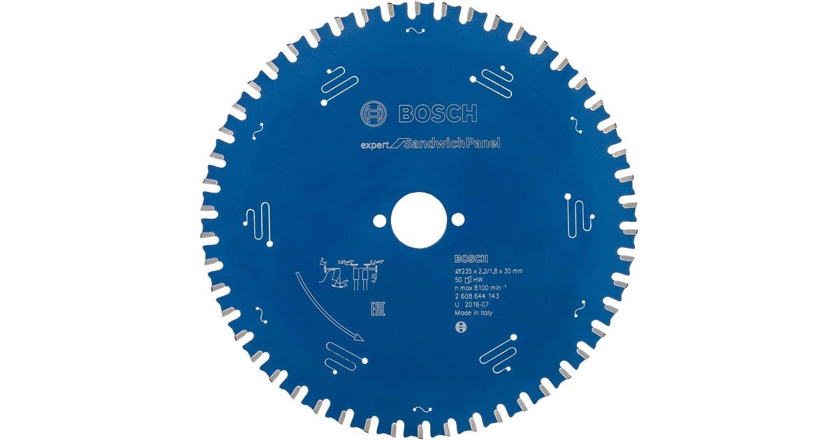 Bosch Kreissägeblatt Expert for Sandwich Panel, Ø 235mm, 50Z(Bohrung 30mm, für Handkreissägen)