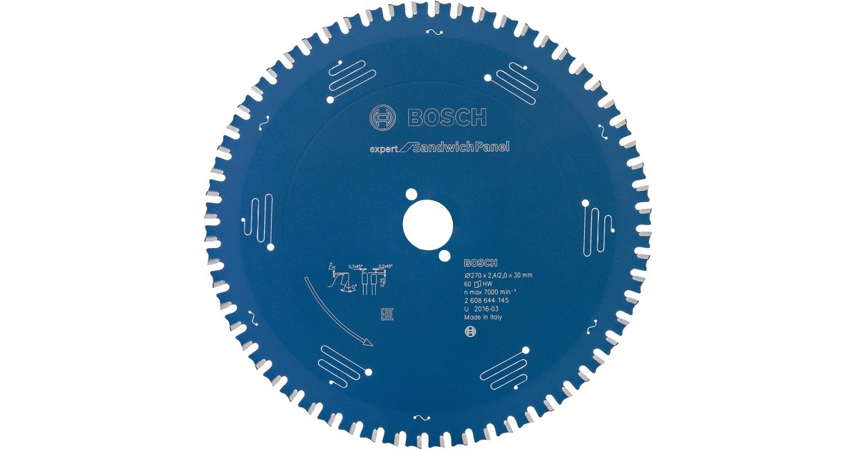 Bosch Kreissägeblatt Expert for Sandwich Panel, Ø 270mm, 60Z(Bohrung 30mm, für Handkreissägen)