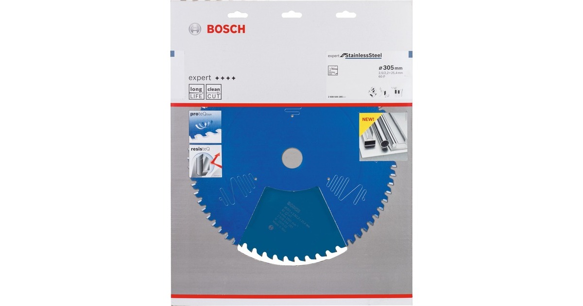 Bosch Kreissägeblatt Expert for Stainless Steel, Ø 305mm, 60Z(Bohrung 25,4mmm, für Kapp- & Gehrungssägen)