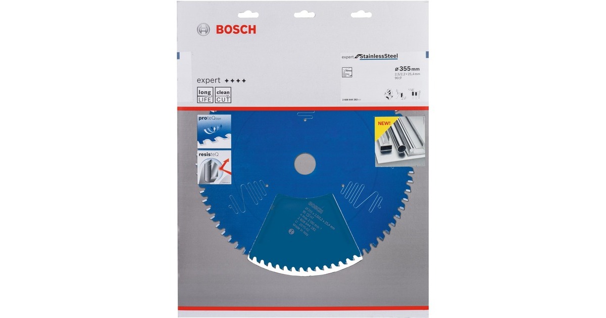 Bosch Kreissägeblatt Expert for Stainless Steel, Ø 355mm, 90Z(Bohrung 25,4mmm, für Kapp- & Gehrungssägen)