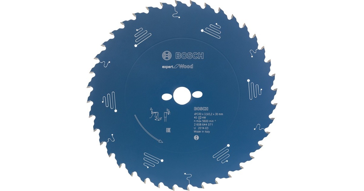 Bosch Kreissägeblatt Expert for Wood, Ø 165mm, 24Z(Bohrung 20mm, für Handkreissägen)