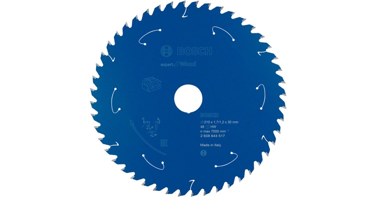 Bosch Kreissägeblatt Expert for Wood, Ø 210mm, 48Z(Bohrung 30mm, für Akku-Tischkreissägen)
