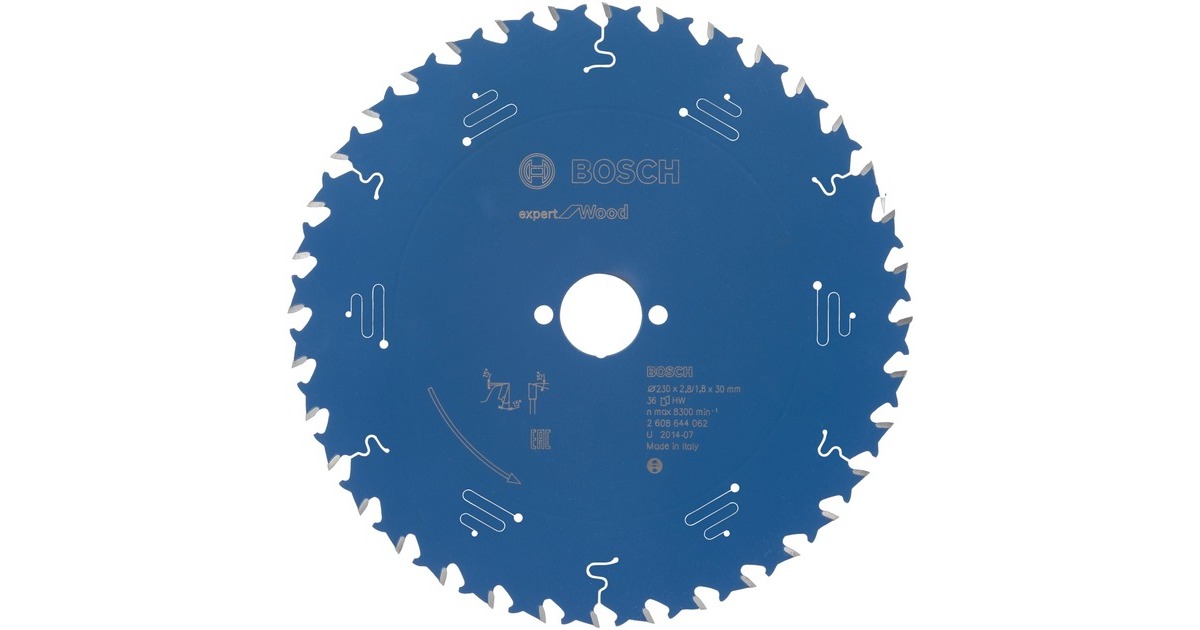 Bosch Kreissägeblatt Expert for Wood, Ø 230mm, 36Z(Bohrung 30mm, für Handkreissägen)
