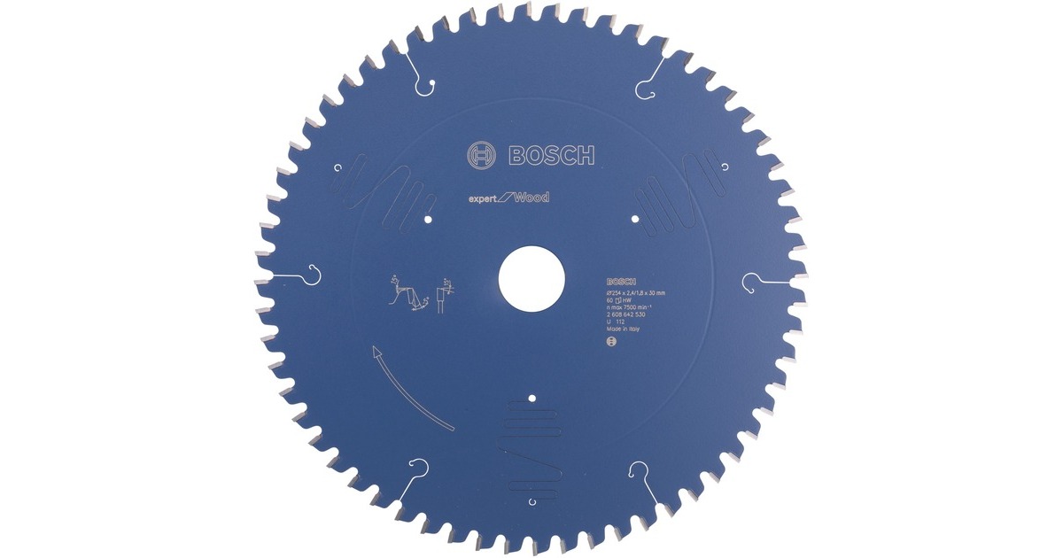 Bosch Kreissägeblatt Expert for Wood, Ø 254mm, 60Z(Bohrung 30mm, für Kapp- & Gehrungssägen)