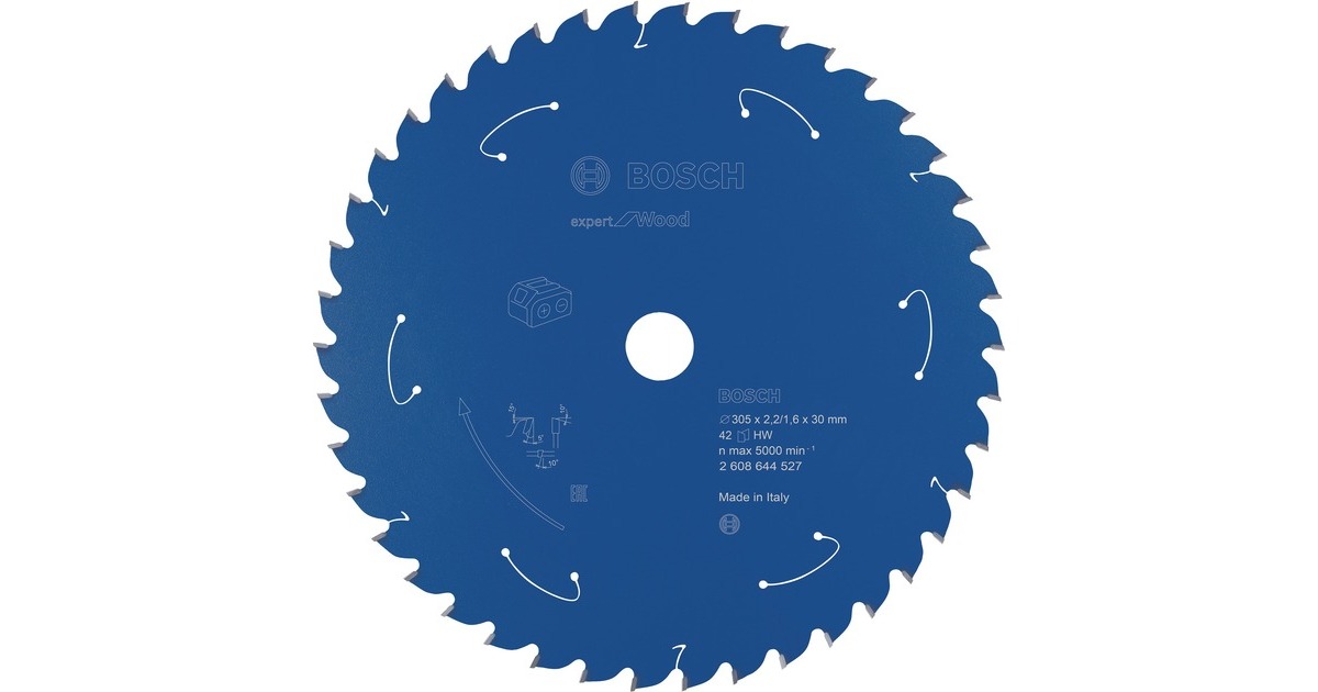 Bosch Kreissägeblatt Expert for Wood, Ø 305mm, 42Z(Bohrung 30mm, für Akku-Kappsägen)