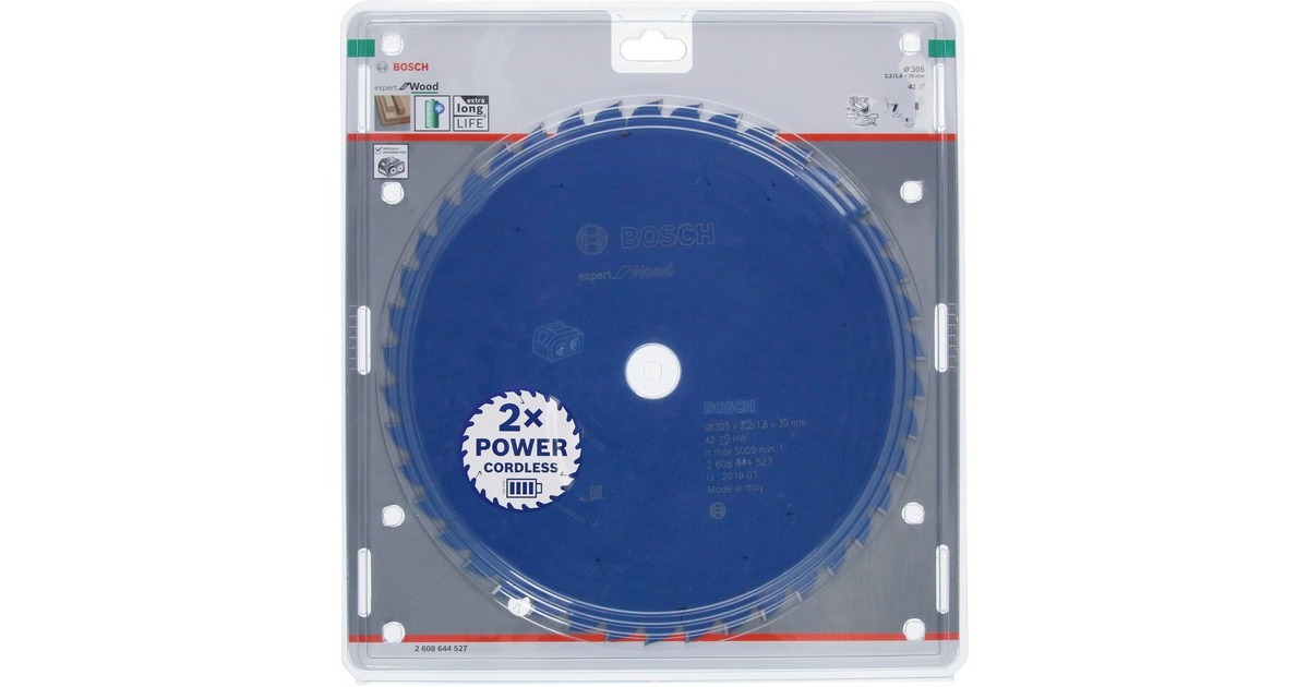 Bosch Kreissägeblatt Expert for Wood, Ø 305mm, 42Z(Bohrung 30mm, für Akku-Kappsägen)