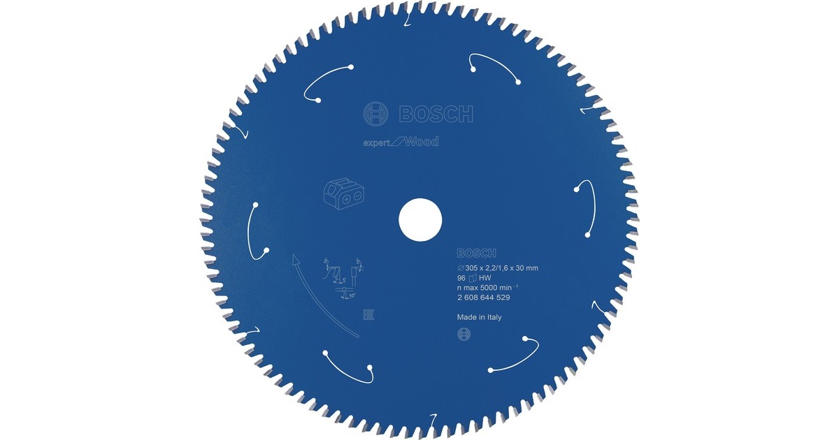 Bosch Kreissägeblatt Expert for Wood, Ø 305mm, 96Z(Bohrung 30mm, für Akku-Kappsägen)