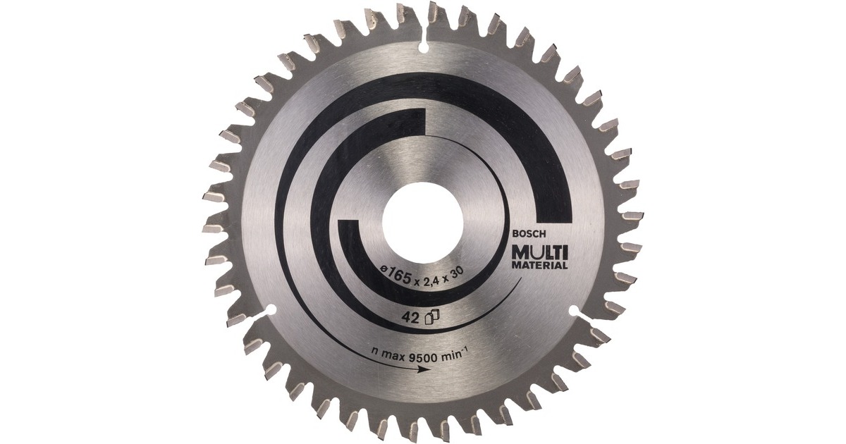 Bosch Kreissägeblatt Multi Material, Ø 165mm, 42Z(Bohrung 30mm, für Handkreissägen)