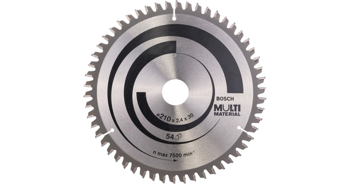 Bosch Kreissägeblatt Multi Material, Ø 210mm, 54Z(Bohrung 30mm, für Handkreissägen)