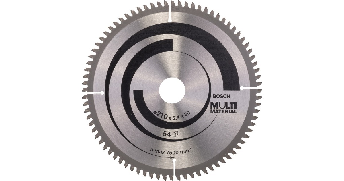 Bosch Kreissägeblatt Multi Material, Ø 210mm, 80Z(Bohrung 30mm, für Kapp- & Gehrungssägen)