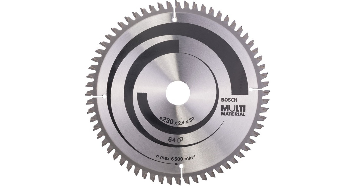 Bosch Kreissägeblatt Multi Material, Ø 230mm, 64Z(Bohrung 30mm, für Handkreissägen)