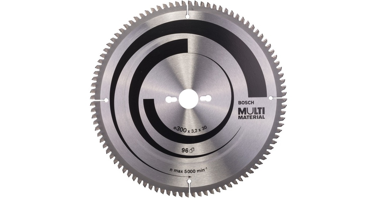 Bosch Kreissägeblatt Multi Material, Ø 300mm, 96Z(Bohrung 30mm, für Kapp- & Gehrungssägen)