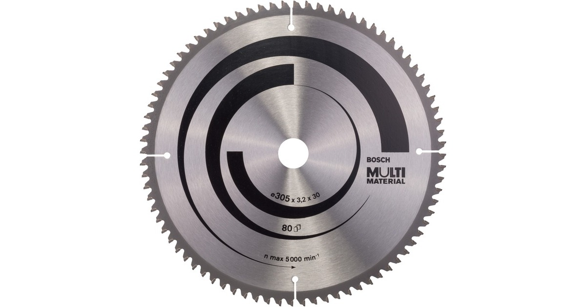 Bosch Kreissägeblatt Multi Material, Ø 305mm, 80Z(Bohrung 30mm, für Kapp- & Gehrungssägen)