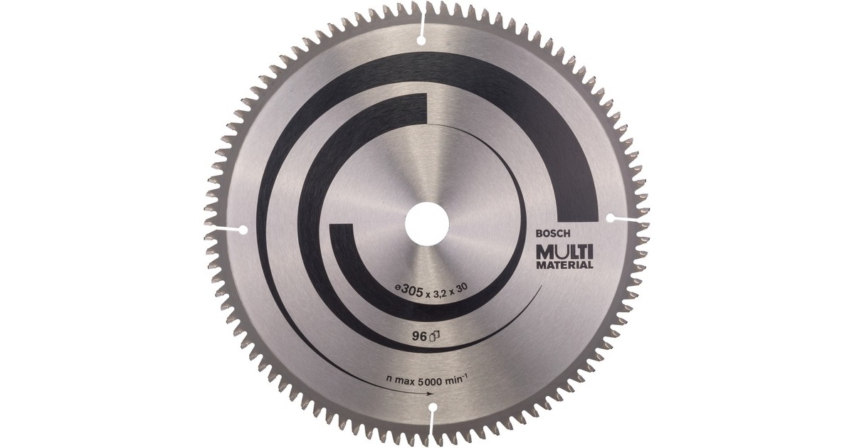 Bosch Kreissägeblatt Multi Material, Ø 305mm, 96Z(Bohrung 30mm, für Kapp- & Gehrungssägen)