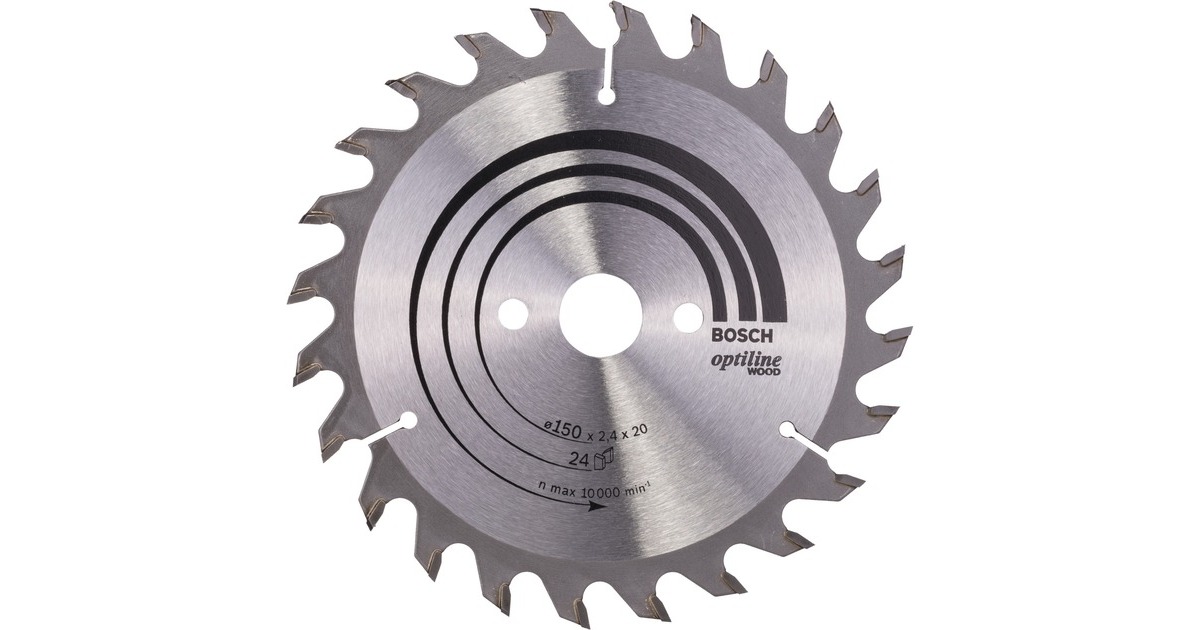 Bosch Kreissägeblatt Optiline Wood, Ø 150mm, 24Z(Bohrung 20mm, für Handkreissägen)