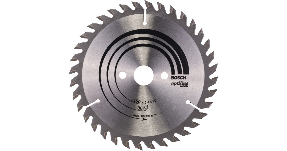 Bosch Kreissägeblatt Optiline Wood, Ø 150mm, 36Z(Bohrung 20mm, für Handkreissägen)