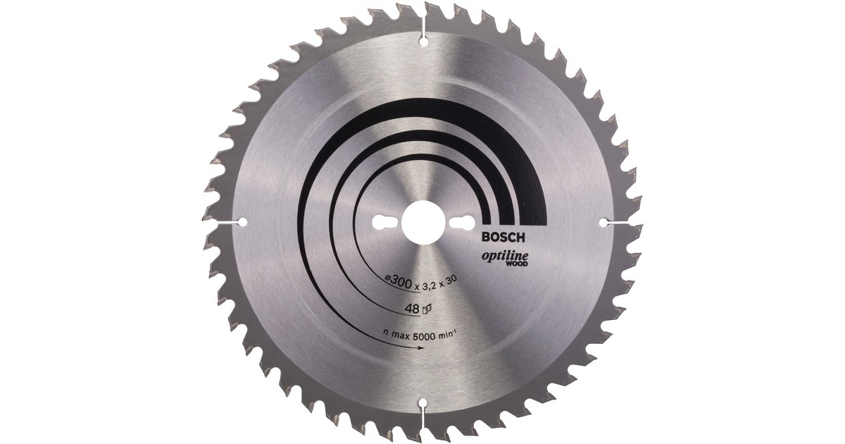 Bosch Kreissägeblatt Optiline Wood, Ø 300mm, 48Z(Bohrung 30mm, für Tischkreissägen)