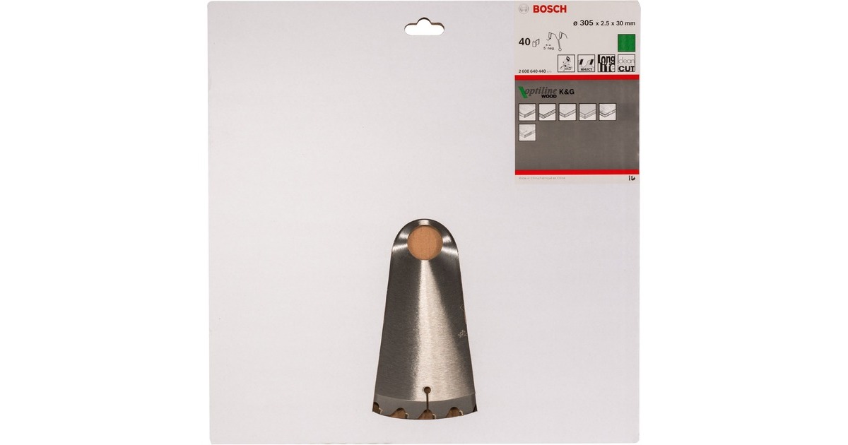 Bosch Kreissägeblatt Optiline Wood, Ø 305mm, 40Z(Bohrung 30mm, für Kapp- & Gehrungssägen)