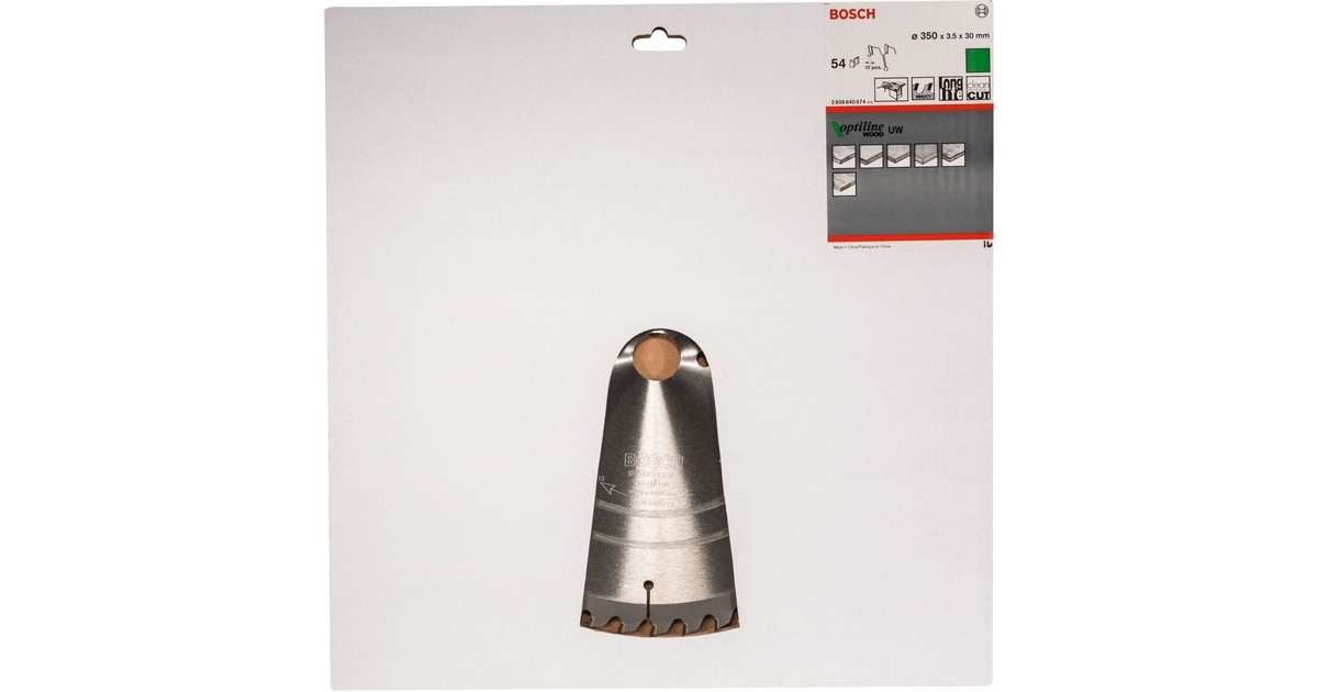Bosch Kreissägeblatt Optiline Wood, Ø 350mm, 54Z(Bohrung 30mm, für Tischkreissägen)