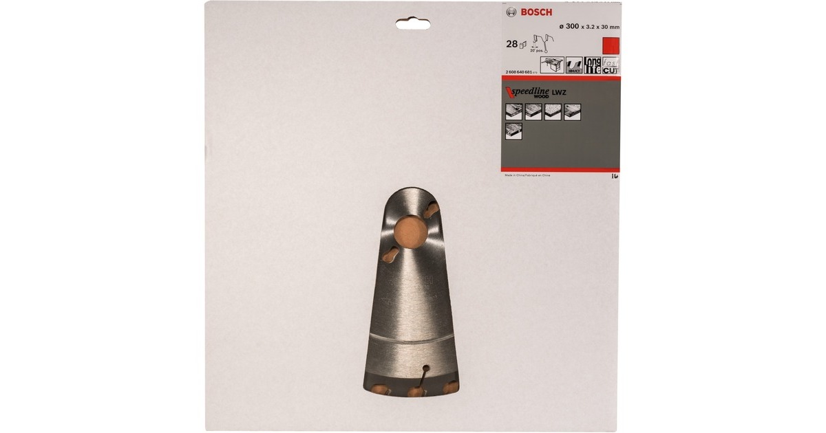 Bosch Kreissägeblatt Speedline Wood, Ø 300mm, 28Z(Bohrung 30mm, für Tischkreissägen)