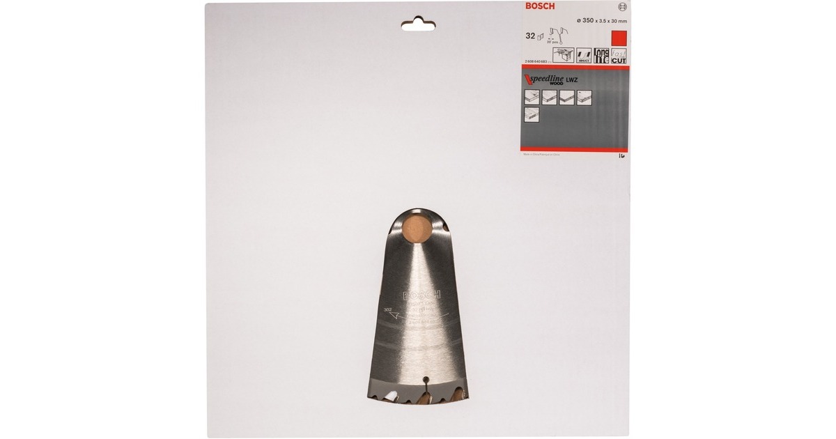 Bosch Kreissägeblatt Speedline Wood, Ø 350mm, 32Z(Bohrung 30mm, für Tischkreissägen)